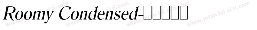 Roomy Condensed字体转换